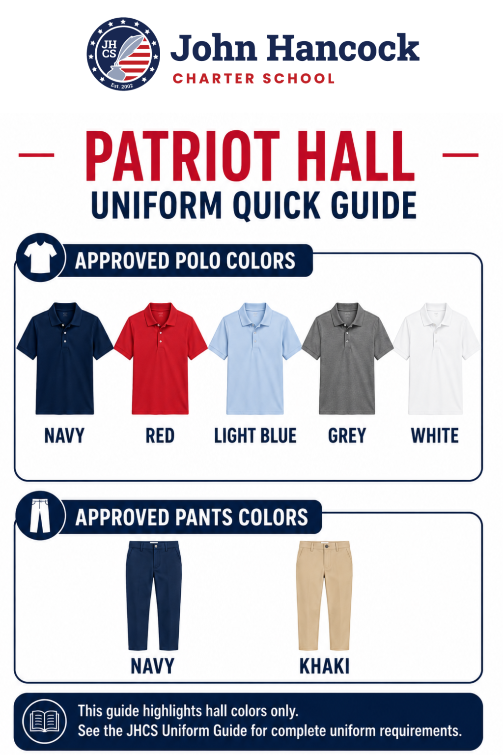 patriot hall quick uniform guide